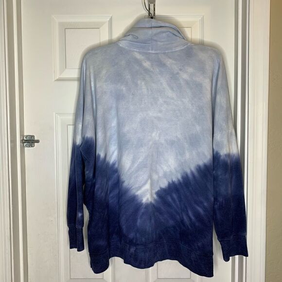 PINK Cowl Neck Tie-Dyed Sweatshirt Oversized - Picture 4 of 7